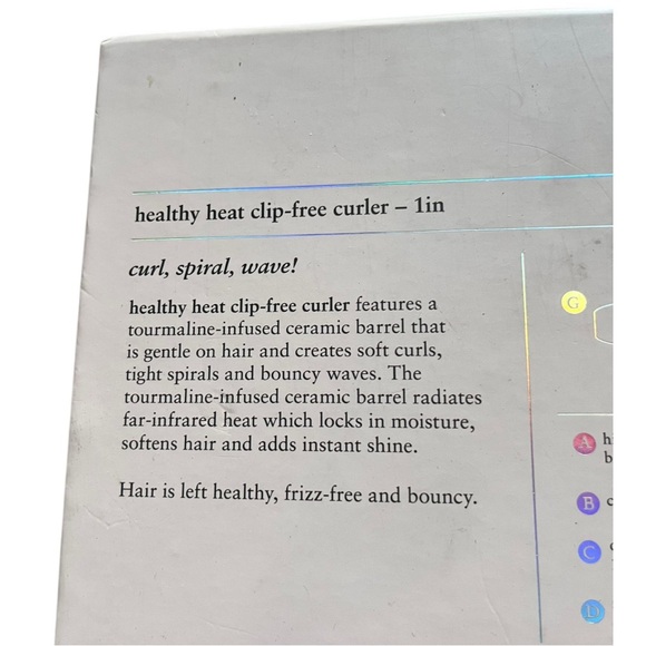 EVA NYC Hair 1" Curling Iron & Glove New Hair Style Beauty Professional Ceramic - Picture 6 of 7